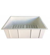 Crop box tub grated white 45 L Crop box tub grated white 45 L