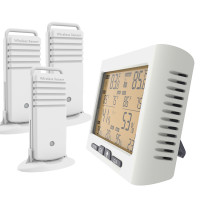  Temperature Humidity Digital Thermometer Hygrometer With 3 Remote Sensors