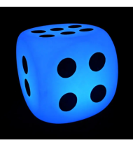 PE Plastic Creative Glowing LED Dice Square Seat | Single Piece PE Plastic Creative Glowing LED Dice Square Seat | Single Piece